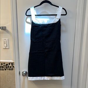 Black and White Sleeveless Dress
